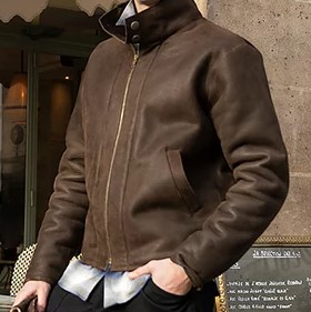 Vintage-Brown-Zipper-Jacket-front