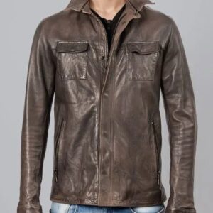 Premium-Quality-Wargas-K9-Brown-Leather-Jacket-front