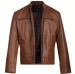 Exclusive-Brown-Leather-Bomber-Jacket-front