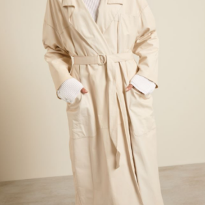 Stylish-Ivory-Long-Leather-Trench-Coat-fron