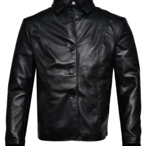 Timeless Button Up Formal Bomber Leather Jacket